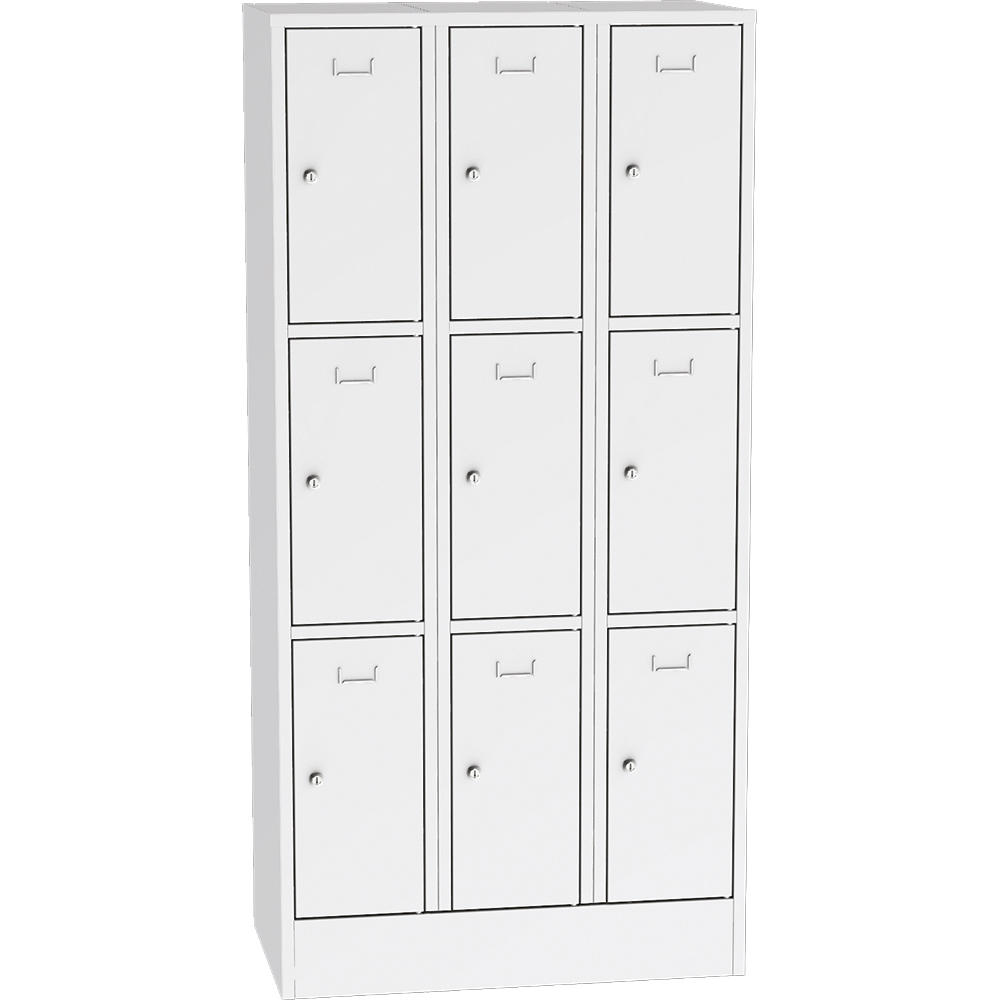 Schließfach-Stahlschrank SYSTEM SP1 COLOR | Lichtgrau RAL 7035 | 300 | Zylinderschloss