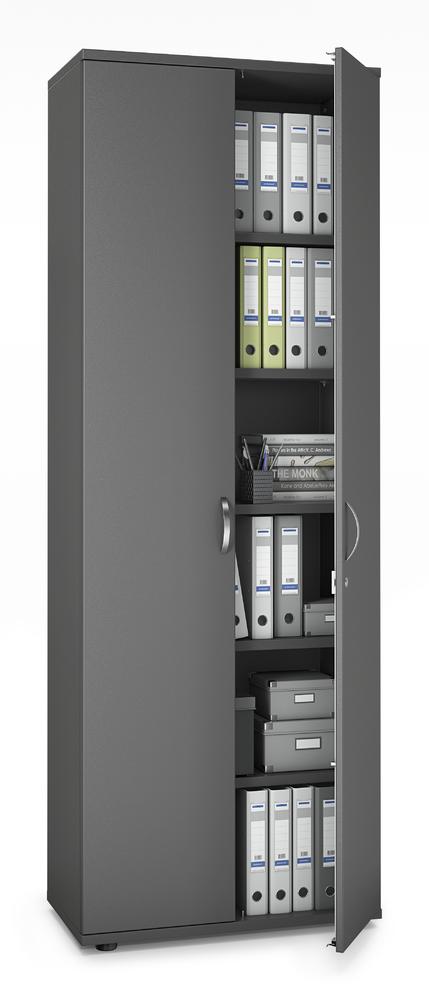 Flügeltürenschrank PROFI MODUL | Anthrazit | 800 | Türanschlag Mitte | 2250 mm (6 OH)