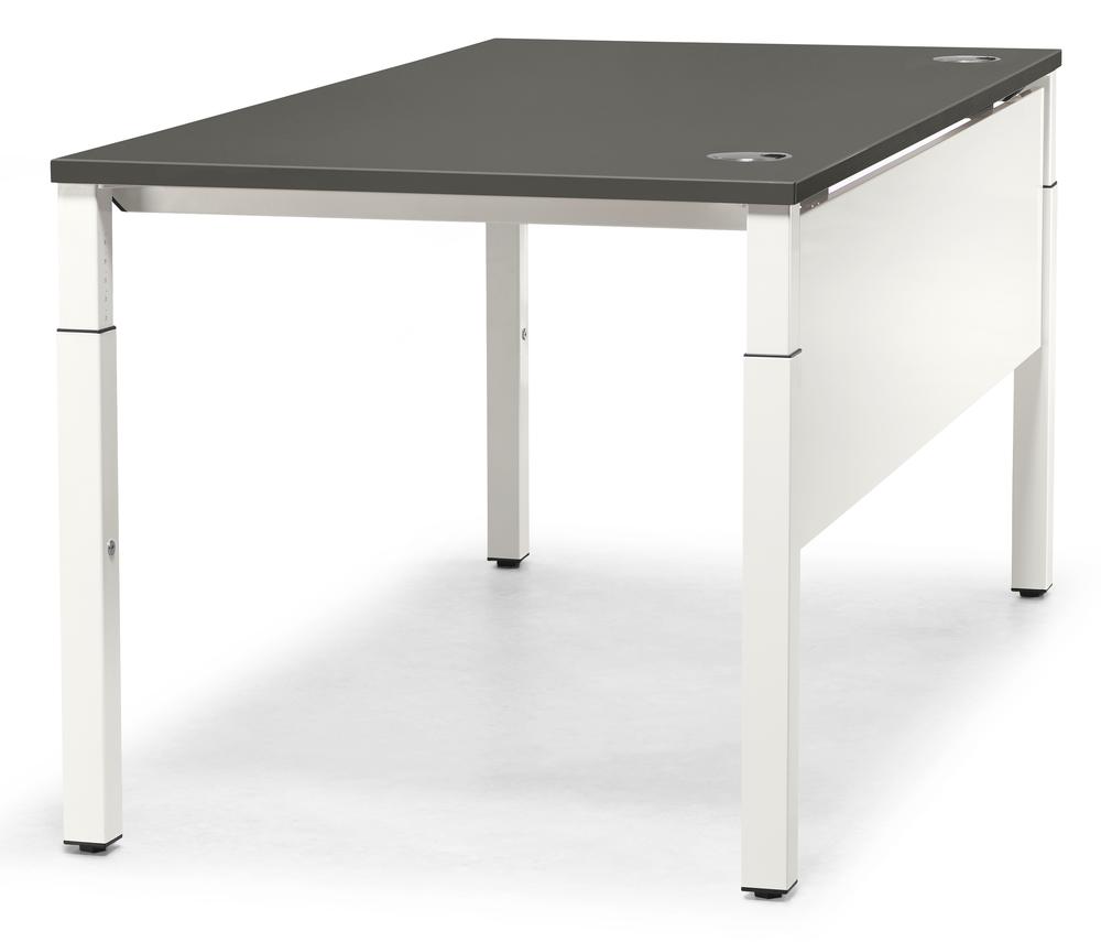Schreibtisch 4-Fuß PROFI MODUL | Anthrazit | 1800 | Weiß