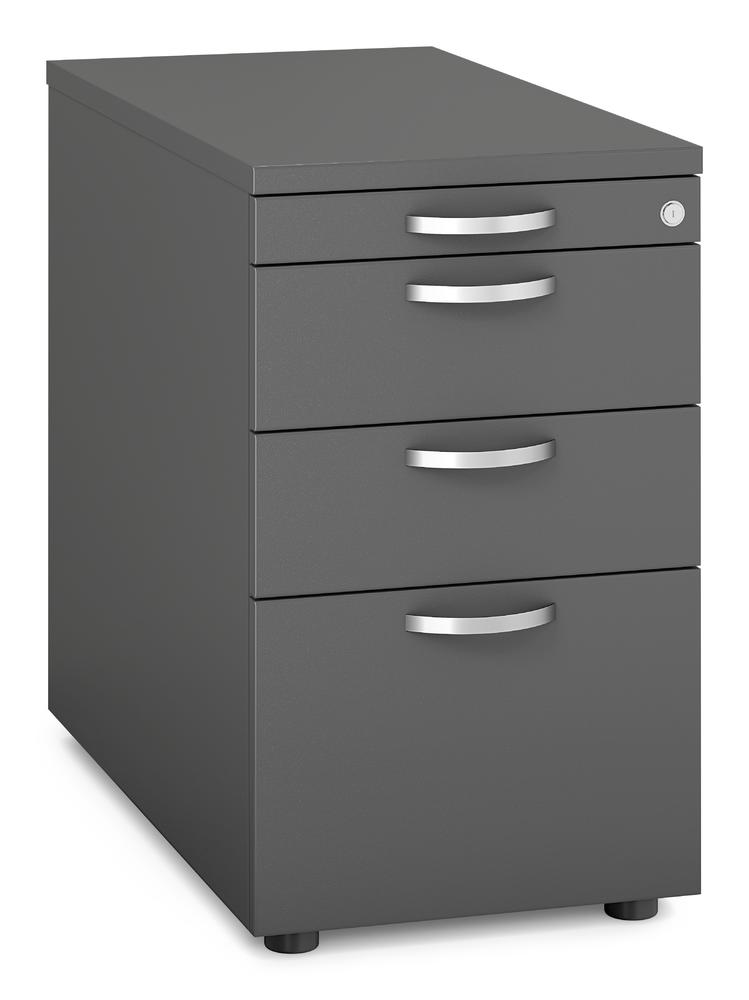 Standcontainer PROFI MODUL | Anthrazit | 800 | 1 + 2 Schübe + 1 Hängeregistratur