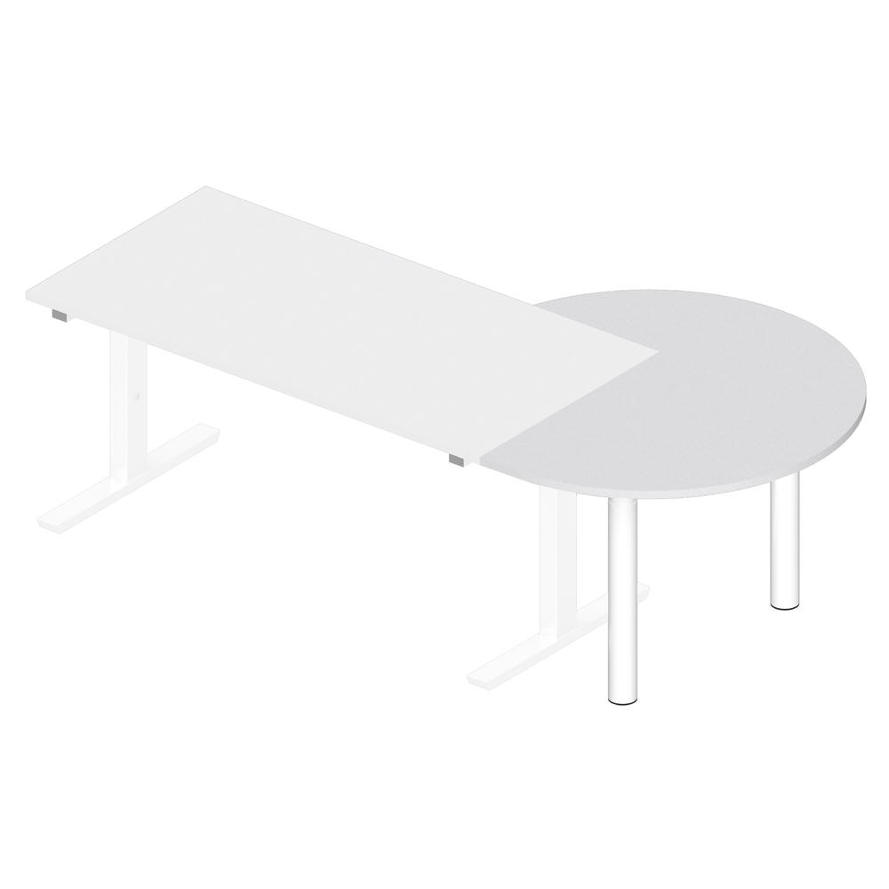 Anbauplatte 3/4 Kreis PROFI MODUL | Lichtgrau | Weiß RAL 9016
