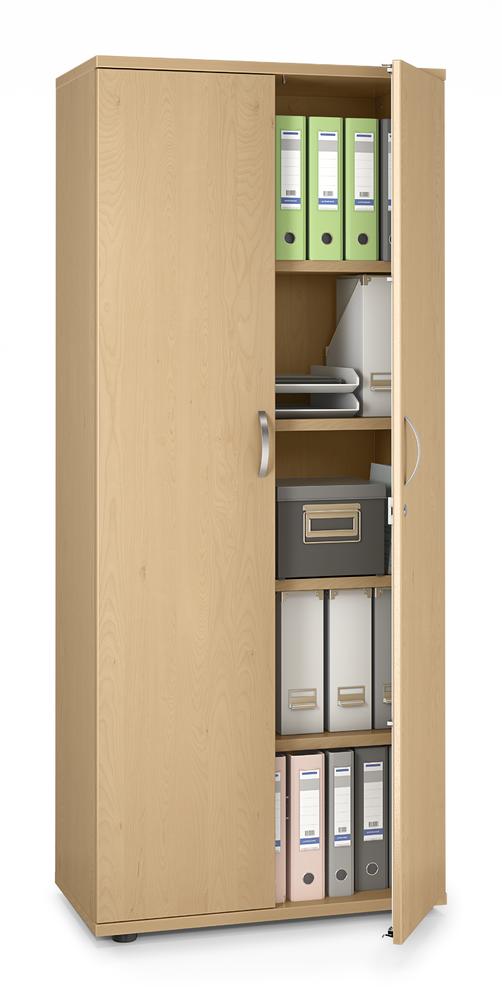 Flügeltürenschrank PROFI MODUL | Buchedekor | 800 | Türanschlag Mitte