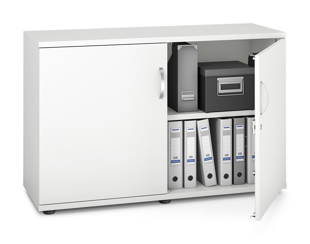 Flügeltürenschrank PROFI MODUL | Weiß | 1200 | Türanschlag Mitte