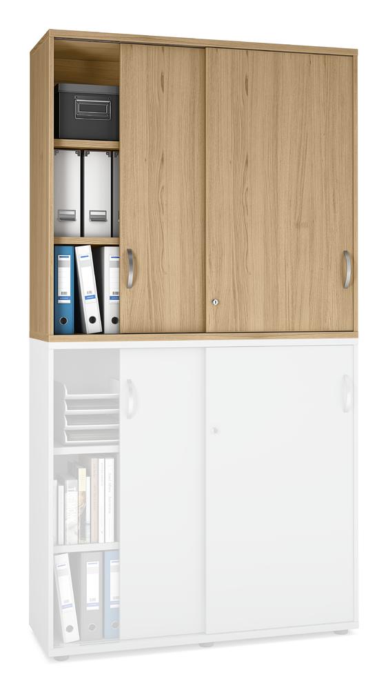 Schiebetüren-Aufsatzschrank PROFI MODUL | Eiche hell | 1200 | 1110 mm (3 OH)