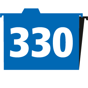 Platz für 330 Mappen Platz für 330 Mappen
