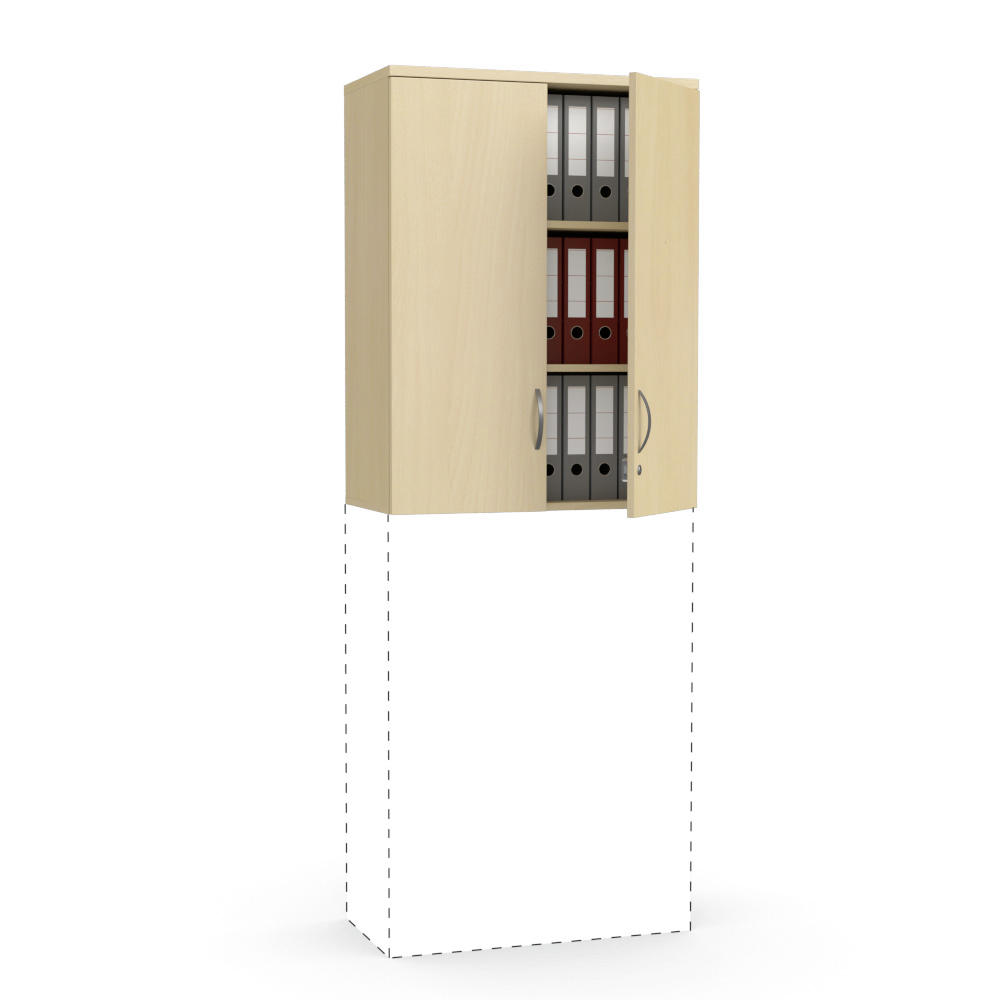 Flügeltüren-Aufsatzschrank MULTI MODUL | Buchedekor | 800 | 1055 mm (3 OH)