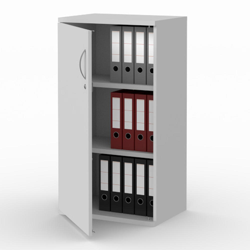 Flügeltürenschrank PROFI MODUL | Lichtgrau | 600 | Türanschlag links | 1140 mm (3 OH)