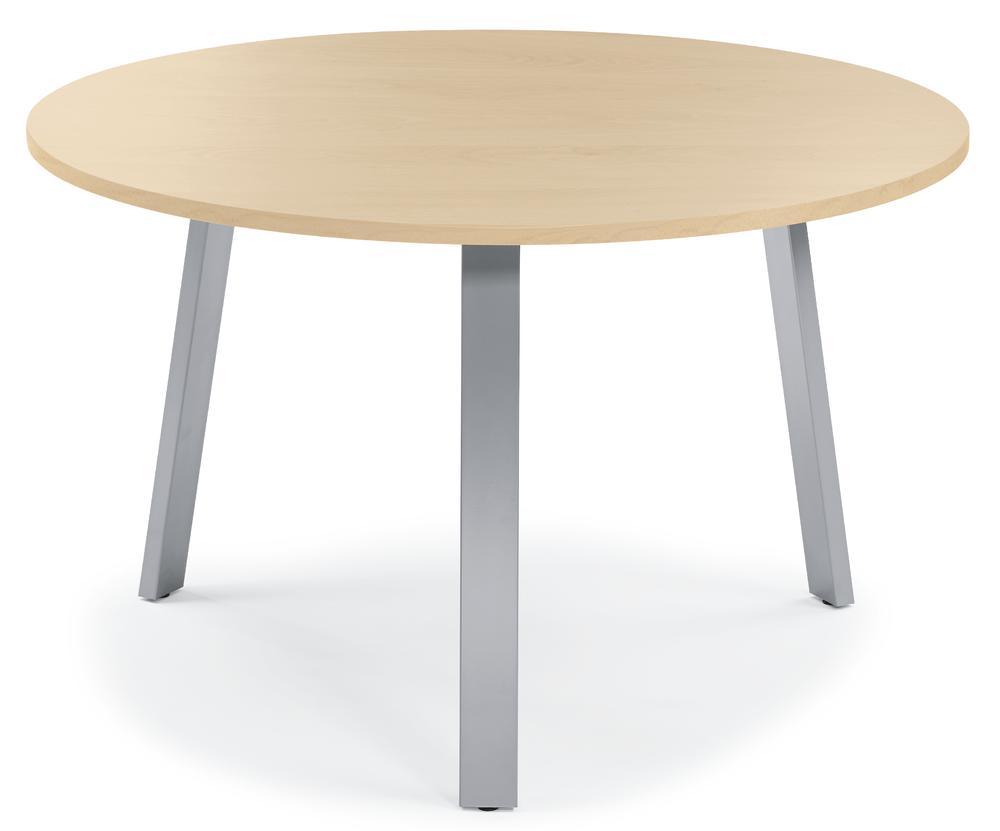Konferenztisch DELTA RIO | Ahorndekor | Alusilber RAL 9006 | 1000