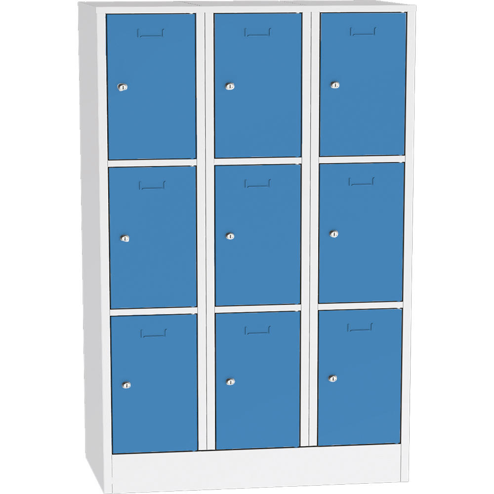 Schließfach-Stahlschrank SYSTEM SP1 COLOR | Lichtblau RAL 5012 | 400 | Zylinderschloss