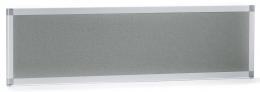 Tischtrennwand MIAMI 1200 | Stoff grau, schallabsorbierend