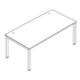Schreibtisch 4-Fuß Comfort MULTI MODUL Weiß | 800