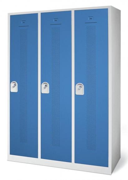 Garderoben-Stahlspind SP1 mit Sockel Himmelblau RAL 5015 | 3