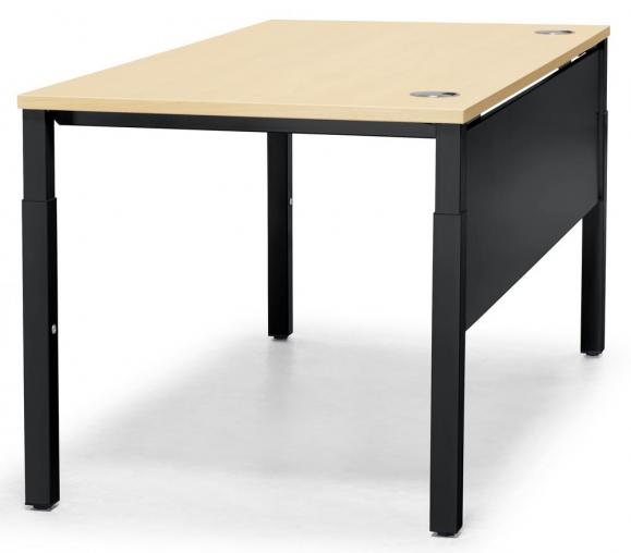 Schreibtisch 4-Fuß PROFI MODUL Ahorndekor | 1800 | Schwarz RAL 9005