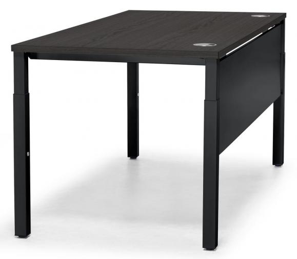 Schreibtisch 4-Fuß PROFI MODUL Eiche dunkel | 1200 | Schwarz RAL 9005