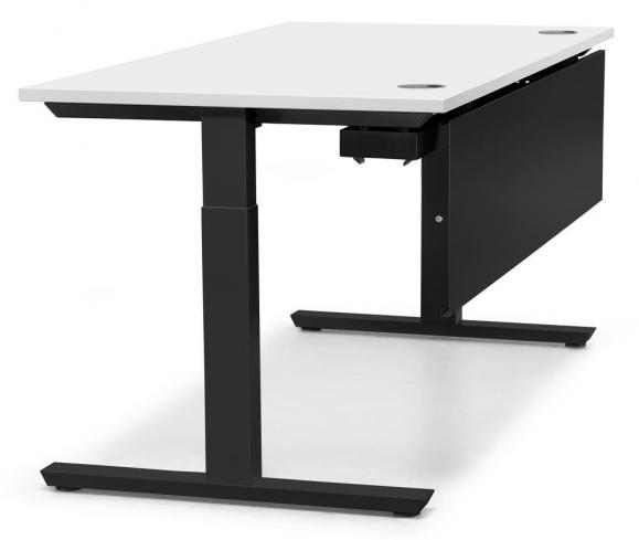 Schreibtisch T-Fuß PROFI MODUL Weiß | 1200 | Schwarz RAL 9005