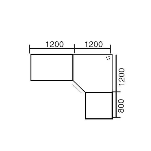 Winkelkombination Basic MULTI MODUL Lichtgrau | 2400 | 2000 | Anthrazit RAL 7016 | Winkelkombination eckig