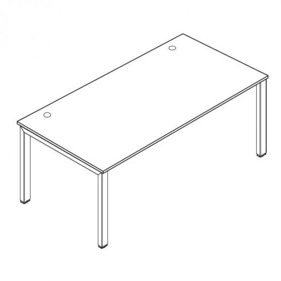 Schreibtisch 4-Fuß Comfort MULTI MODUL Lichtgrau | 1600