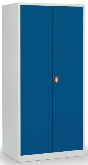 Flügeltüren-Materialschrank aus Stahl Enzianblau RAL 5010 | 920