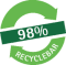 98% recyclebar